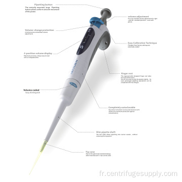 Prix ​​de la pipette automatique Micropipette à volume réglable